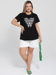 Футболка чёрная трикотажная Dora(фото2)