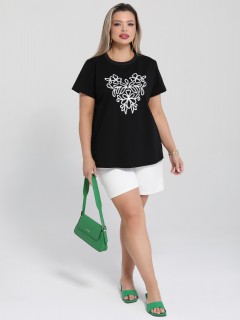 Футболка чёрная трикотажная Dora(фото4)