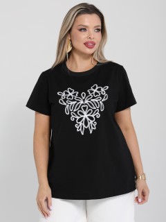 Футболка чёрная трикотажная Dora(фото3)