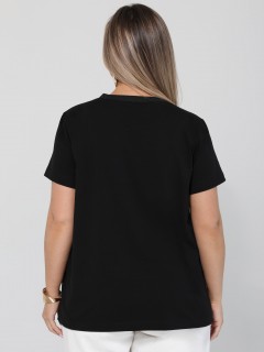 Футболка чёрная трикотажная Dora(фото8)