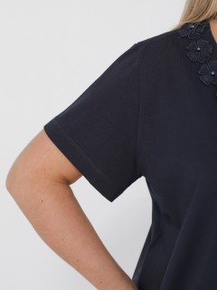 Футболка трикотажная чернильного цвета Dora(фото6)