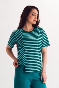 Футболка трикотажная в полоску Braslava(фото3)