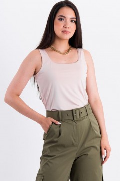 Майка бежевая из трикотажа Braslava