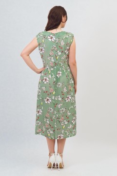 Платье зелёное с карманами Braslava(фото4)