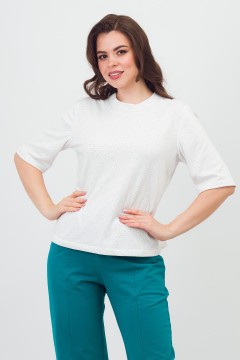 Футболка трикотажная двухсторонняя белая в полоску Braslava(фото5)