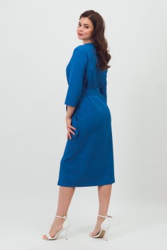 Платье синее с поясом Braslava(фото4)