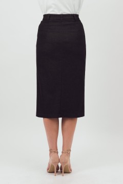 Юбка-карандаш чёрная из джинсы Braslava(фото4)