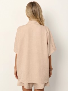 Рубашка бежевая в полоску Jetty(фото8)