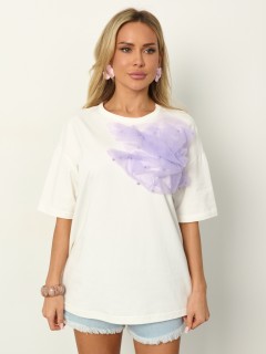 Футболка трикотажная молочного цвета Jetty(фото3)