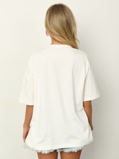 Футболка трикотажная молочного цвета Jetty(фото8)