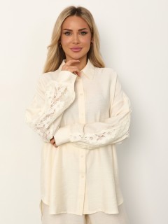 Рубашка молочного цвета с длинными рукавами Jetty(фото6)
