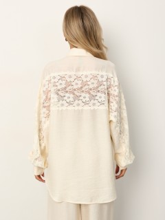 Рубашка молочного цвета с длинными рукавами Jetty(фото10)