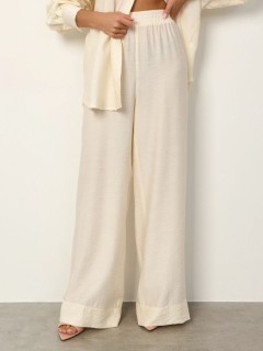 Брюки прямые молочного цвета с карманами Jetty(фото5)