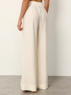 Брюки прямые молочного цвета с карманами Jetty(фото8)