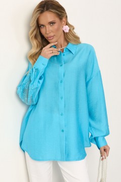 Рубашка голубая с длинными рукавами Jetty