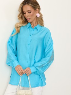 Рубашка голубая с длинными рукавами Jetty(фото3)
