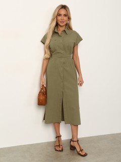 Платье в стиле сафари из хлопка Jetty(фото6)