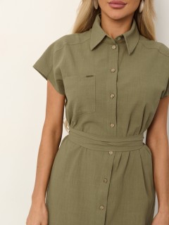 Платье в стиле сафари из хлопка Jetty(фото4)