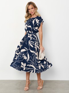 Платье миди тёмно-синее с принтом Jetty(фото8)