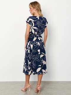 Платье миди тёмно-синее с принтом Jetty(фото9)