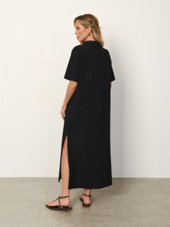 Платье-футболка чёрное из хлопка Jetty(фото9)