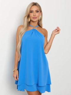 Платье короткое голубого цвета Jetty(фото3)