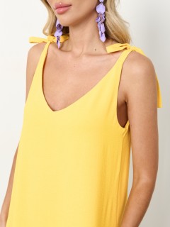 Сарафан длинный жёлтого цвета с разрезами  Jetty(фото5)