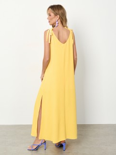 Сарафан длинный жёлтого цвета с разрезами  Jetty(фото10)