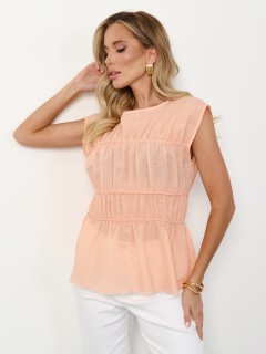 Блузка персикового цвета из хлопка Jetty(фото3)
