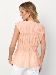 Блузка персикового цвета из хлопка Jetty(фото5)