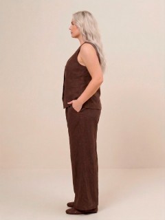 Брюки шоколадного цвета с карманами Agata(фото7)
