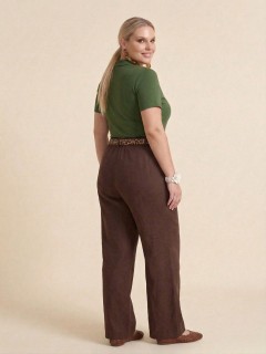 Брюки шоколадного цвета с карманами Agata(фото5)