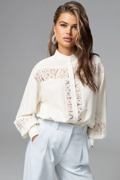 Рубашка белая с кружевом Charutti