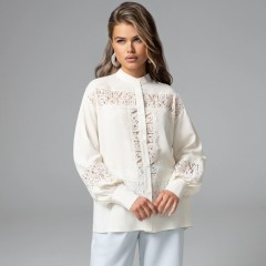 Рубашка белая с кружевом Charutti(фото3)