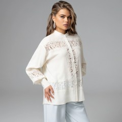 Рубашка белая с кружевом Charutti(фото7)