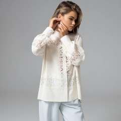 Рубашка белая с кружевом Charutti(фото8)