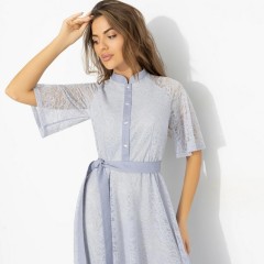 Платье серое из кружева на подкладе Charutti(фото4)