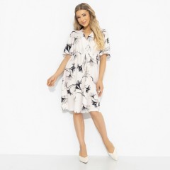 Платье бежевое с поясом Charutti(фото4)