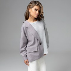 Свитшот комбинированный серый Charutti(фото3)