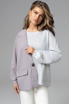 Свитшот комбинированный серый Charutti