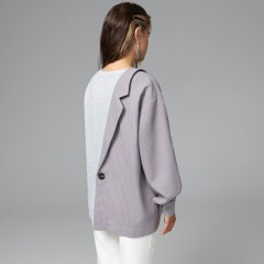 Свитшот комбинированный серый Charutti(фото5)