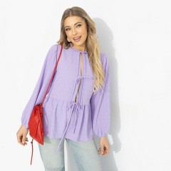 Блузка фиолетовая в романтическом стиле Charutti(фото3)