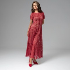 Платье красное из кружева на подкладе Charutti(фото7)