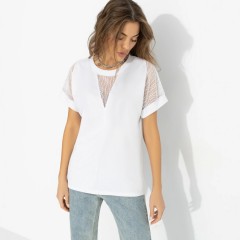 Футболка белая из трикотажа Charutti(фото4)