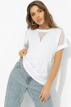 Футболка белая из трикотажа Charutti