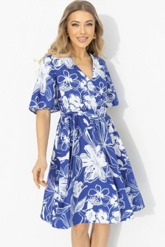 Платье синее с поясом Charutti