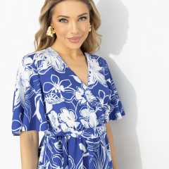 Платье синее с поясом Charutti(фото4)