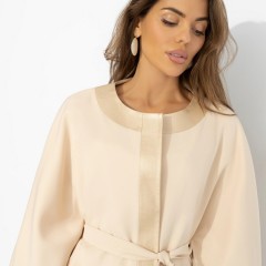 Жакет‑кейп бежевый на подкладе Charutti(фото4)