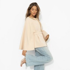 Жакет‑кейп бежевый на подкладе Charutti(фото5)