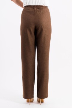 Брюки однотонные коричневого цвета Braslava(фото4)